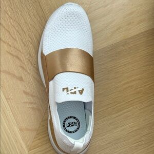 APL White and Gold Athletic Sneakers